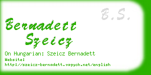 bernadett szeicz business card